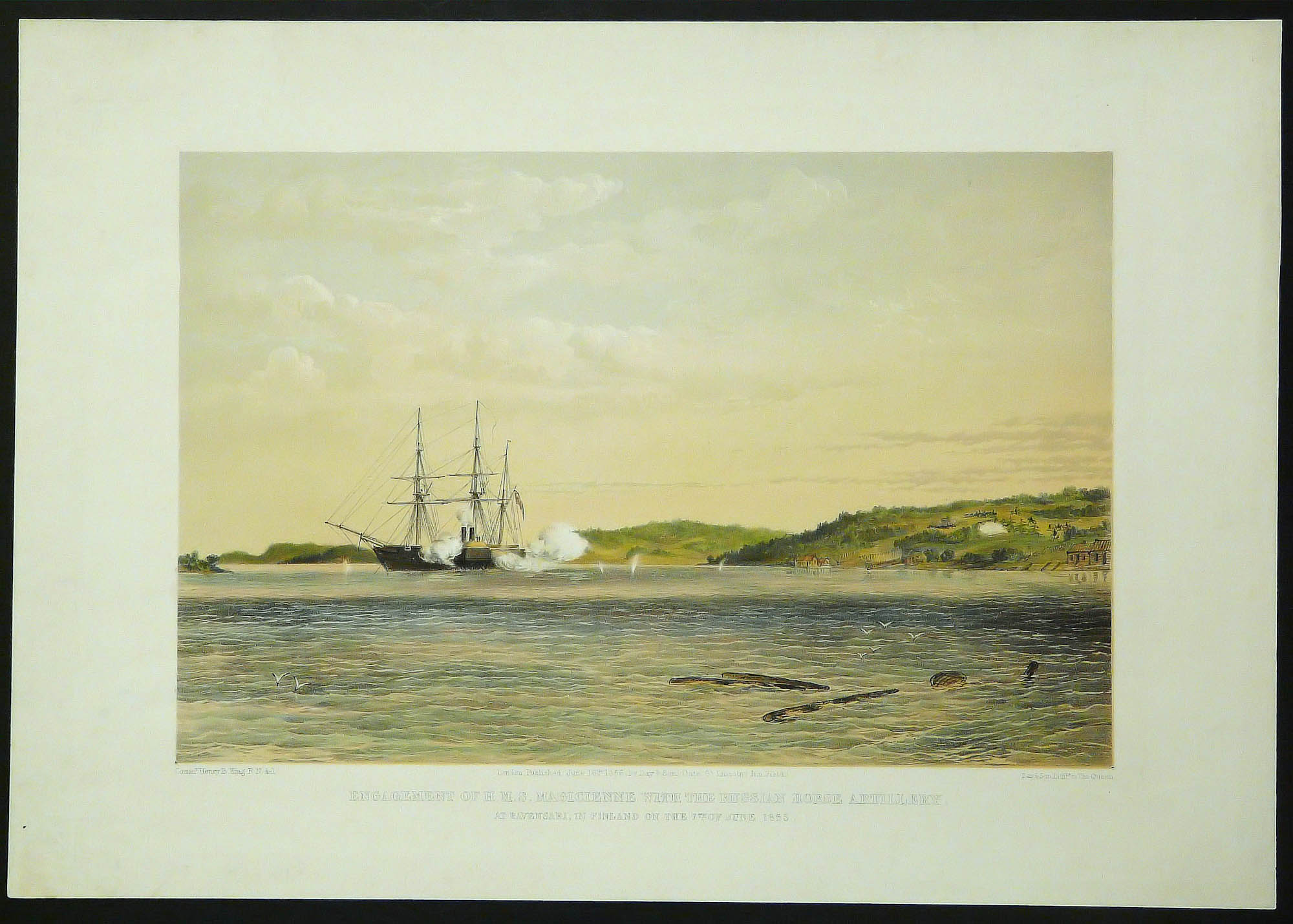 King, Henry B.: Engagement of H.M.S. Magicienne with the Russian horse artillery, at Ravensari, in Finland on the 7th. of June 1855