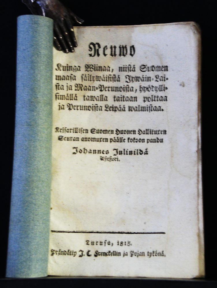 Johannes Julin Neuvo, kuinka wiinaa (1815)