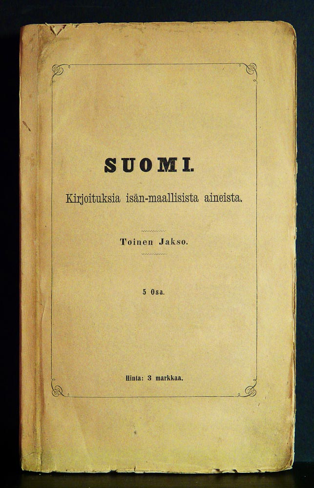 Nordlund, B.Fr. - Donner, O. - Lindström, J.A.: Suomi. Kirjoituksia isänmaallisista aineista, m.m.:Beskrifning öfver Närpes socken (Nordlund)