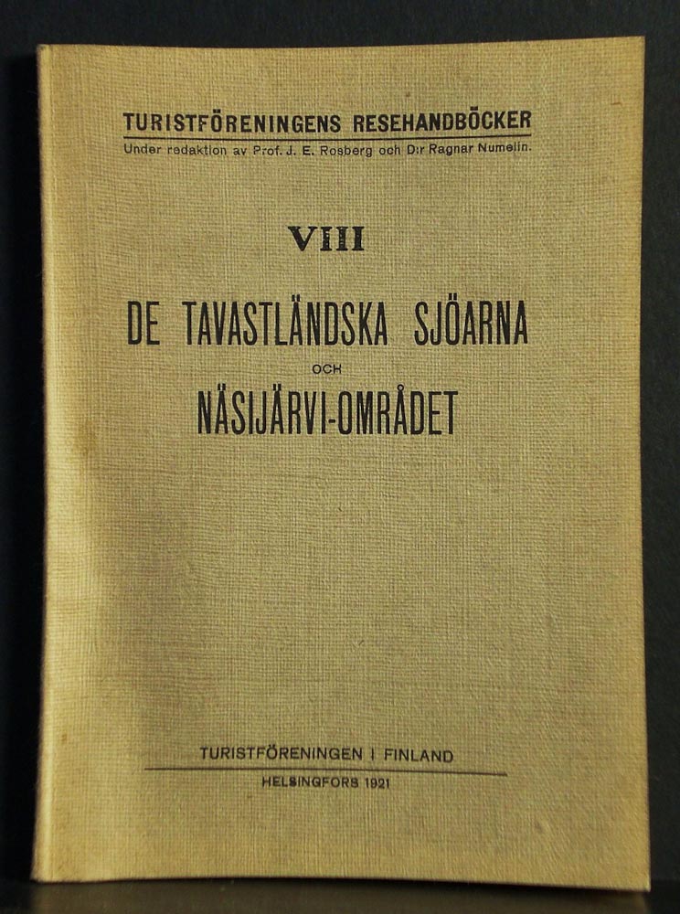 Numelin, Ragnar: De tavastländska sjöarna och Näsijärvi-området VIII
