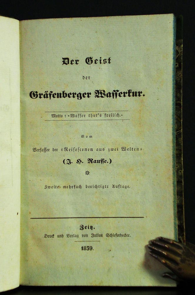 J. H. RAUSSE Der Geist der Gräfenberger Wasserkur (1839)