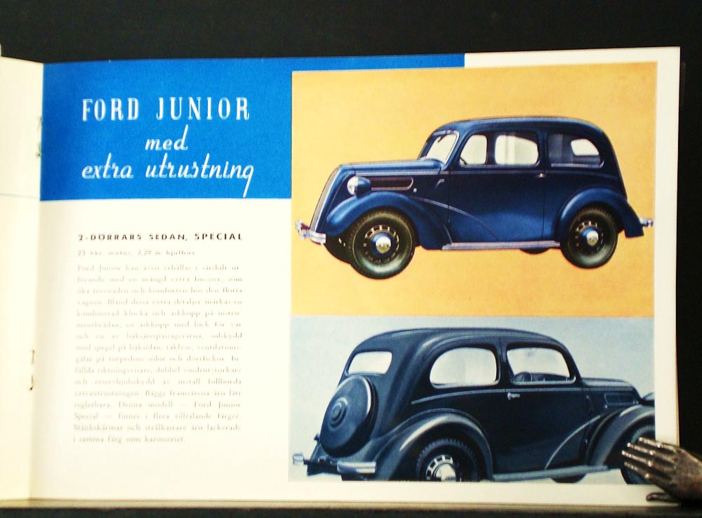 De nya Ford junior modellerna - brochyr (1937)