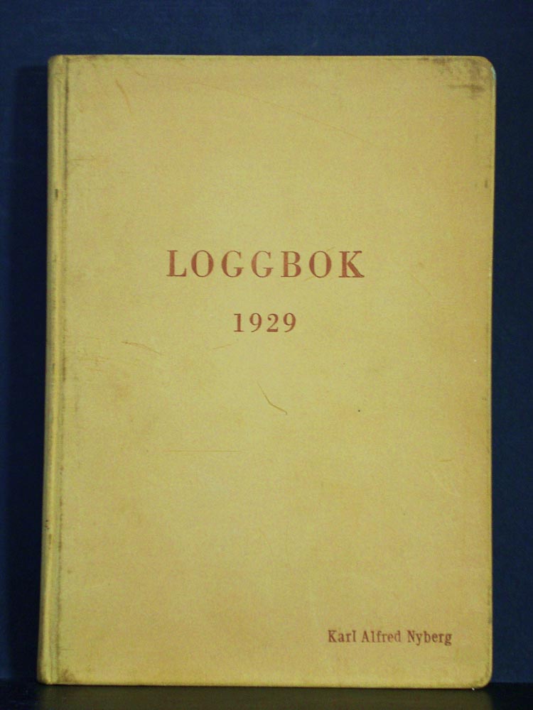 Loggbok förd på S/S Thjelvar 1929