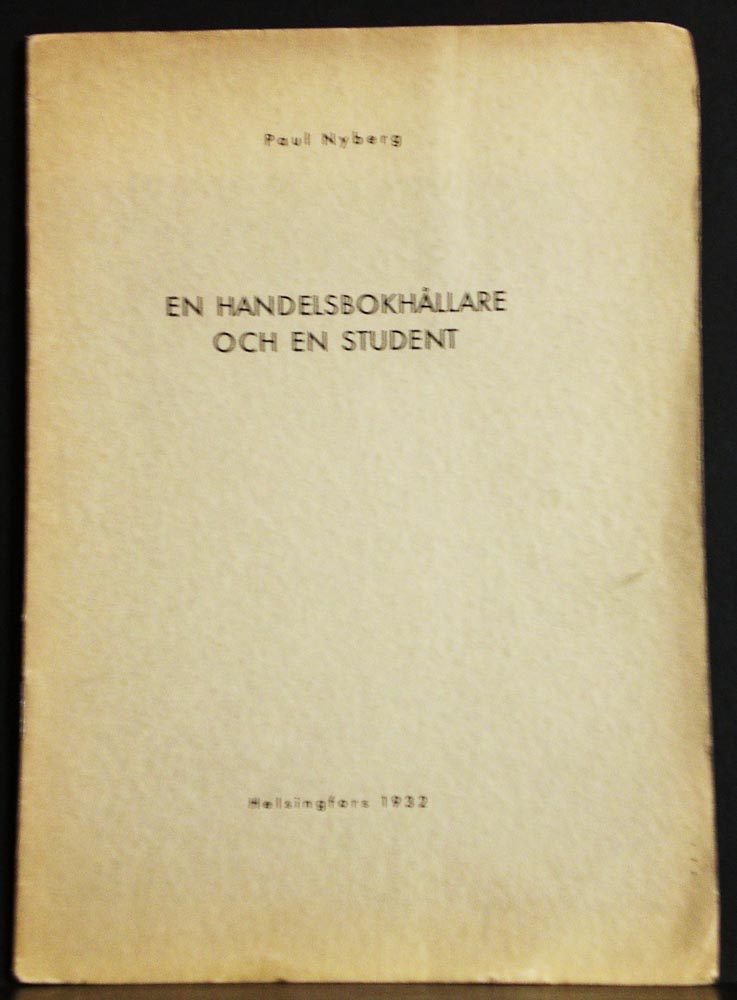 PAUL NYBERG En handelsbokhållare och en student (1932)