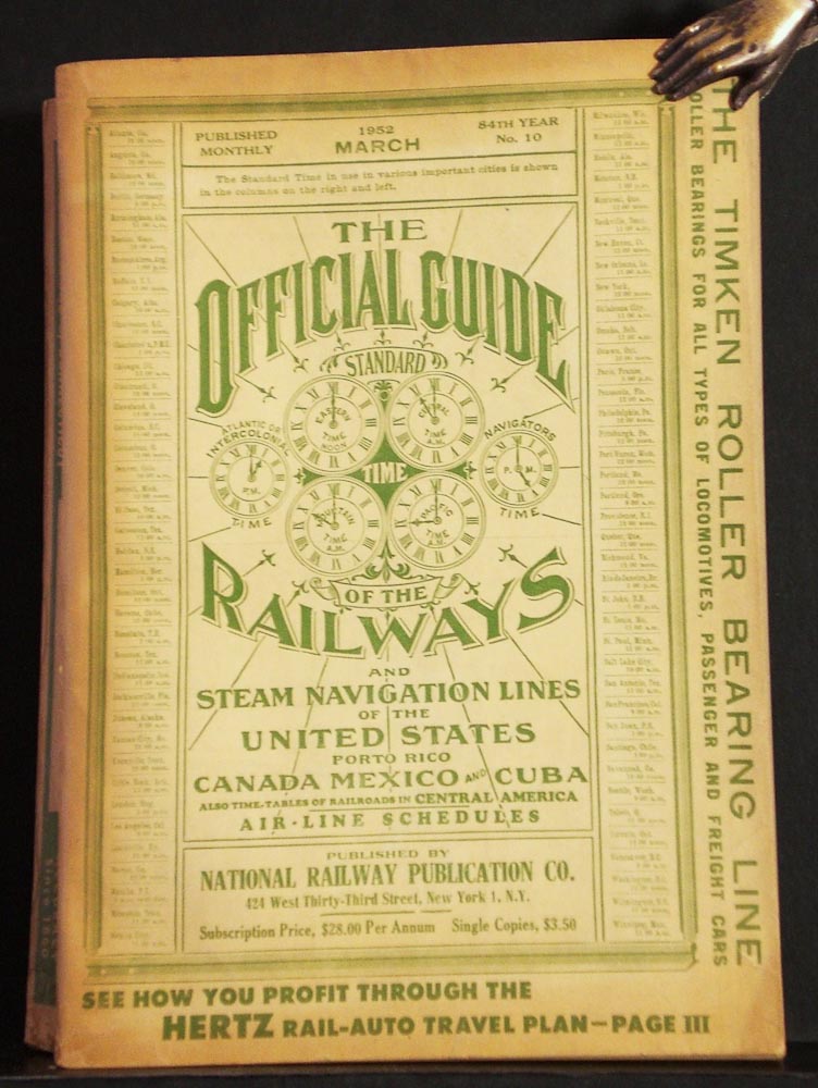 The Official Guide of the Railway and Steam Navigation Lines of the United States, Porto Rico, Canada, Mexico and Cuba (1952)