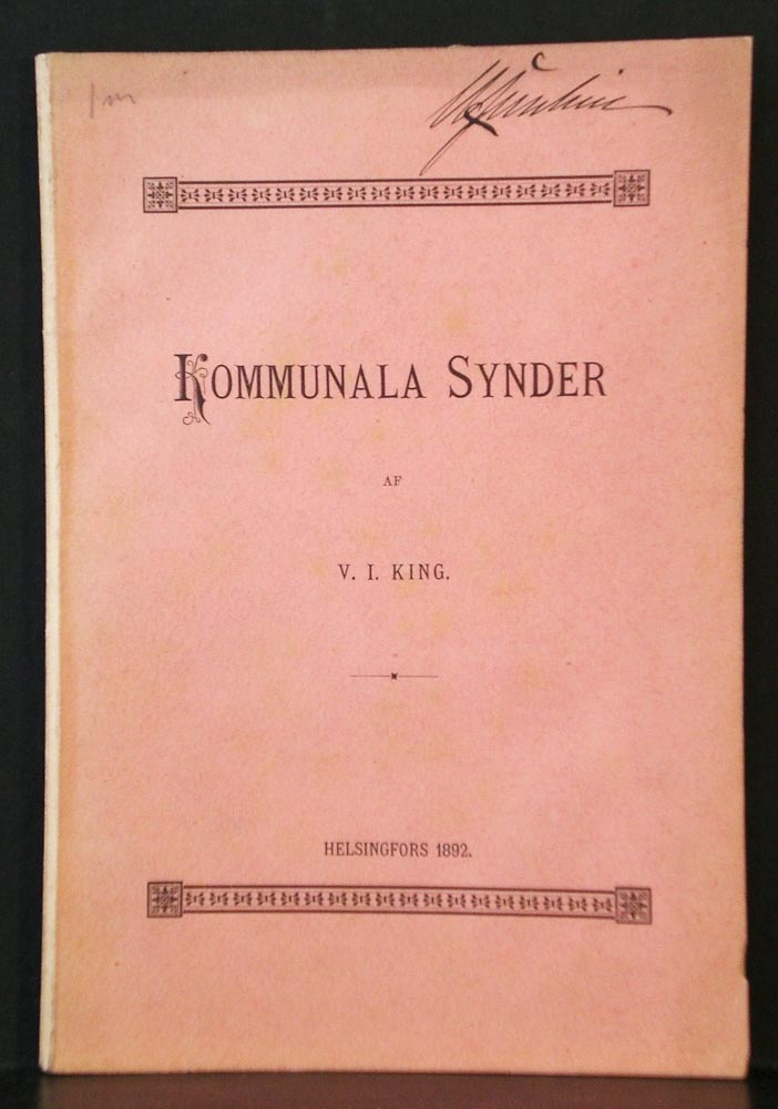 Helsinki - Helsingfors. King, V.I.: Kommunala synder - kaupungit