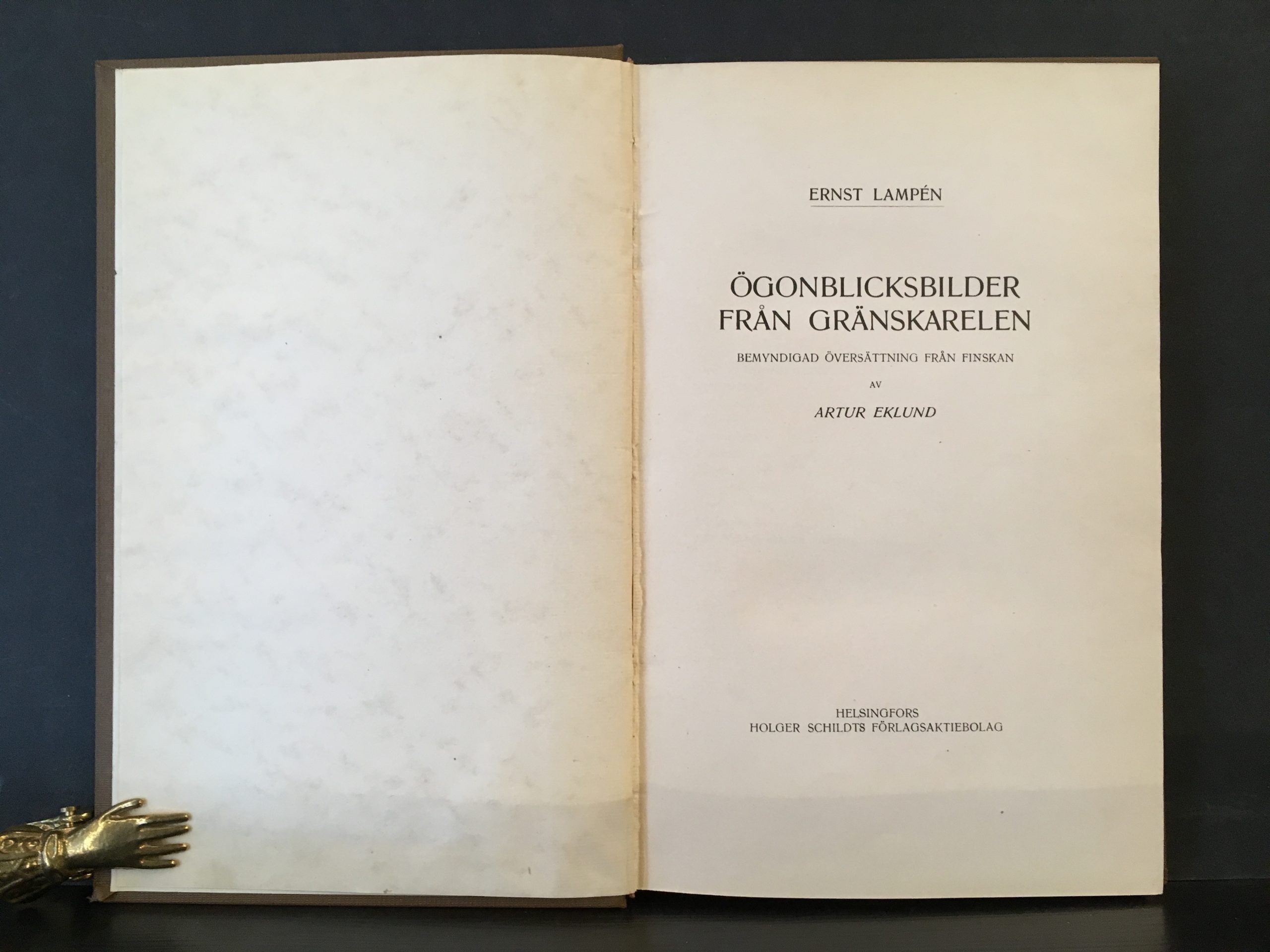 ERNST LAMPEN Ögonblicksbilder från Gränskarelen (1922)