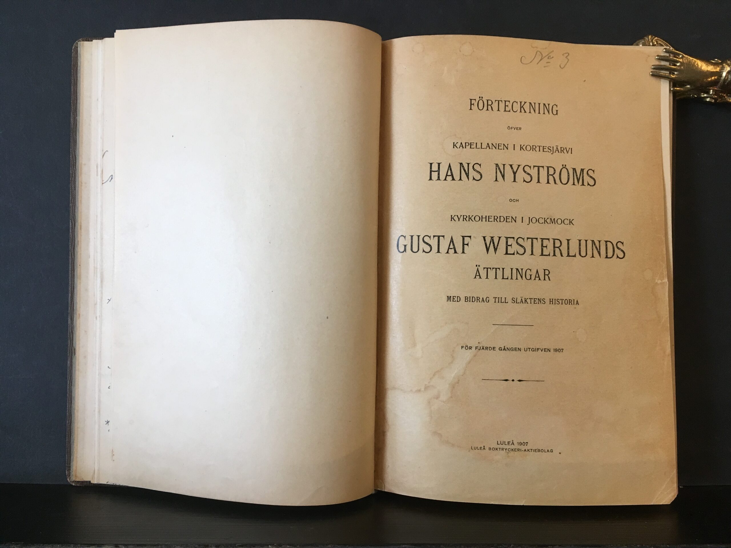Förteckning öfver kyrkoherden i Jockmock Gustaf Westerlunds och kapellanen i Kortesjärvi Hans Nyströms ättlingar 1-4 - Image 3