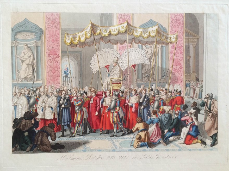 Il Sommo Pontefice Pio VIII in Sedia Gestatoria