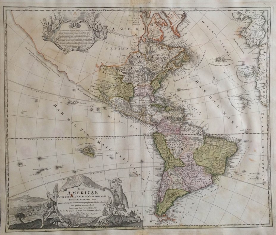 HOMANN Totius Americae Septentrionalis et Meridionalis (1720)