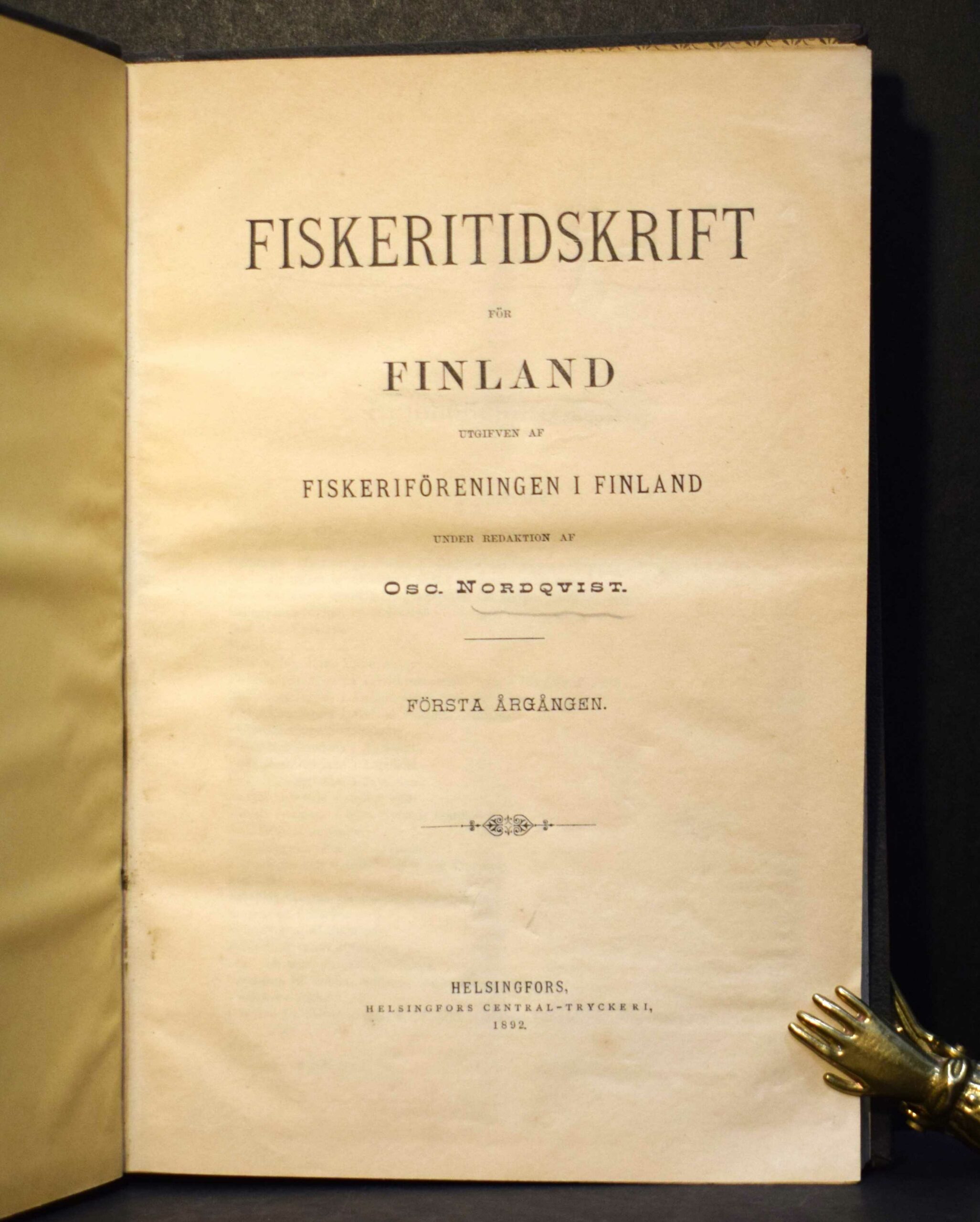 Fiskeritidskrift för Finland. Första årgången, n:o 1-12, 1892