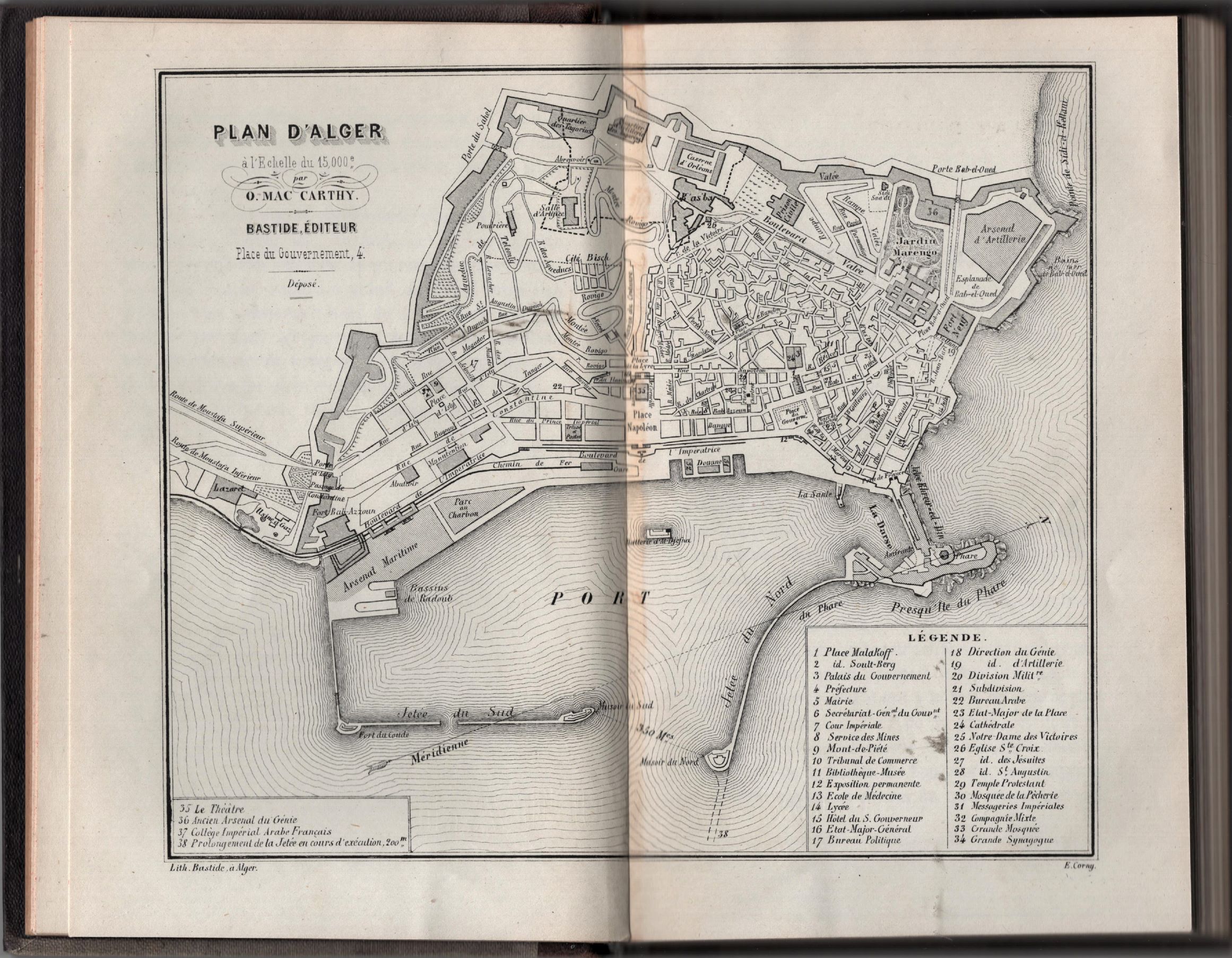 Plan d'Alger par O. Mac Carthy