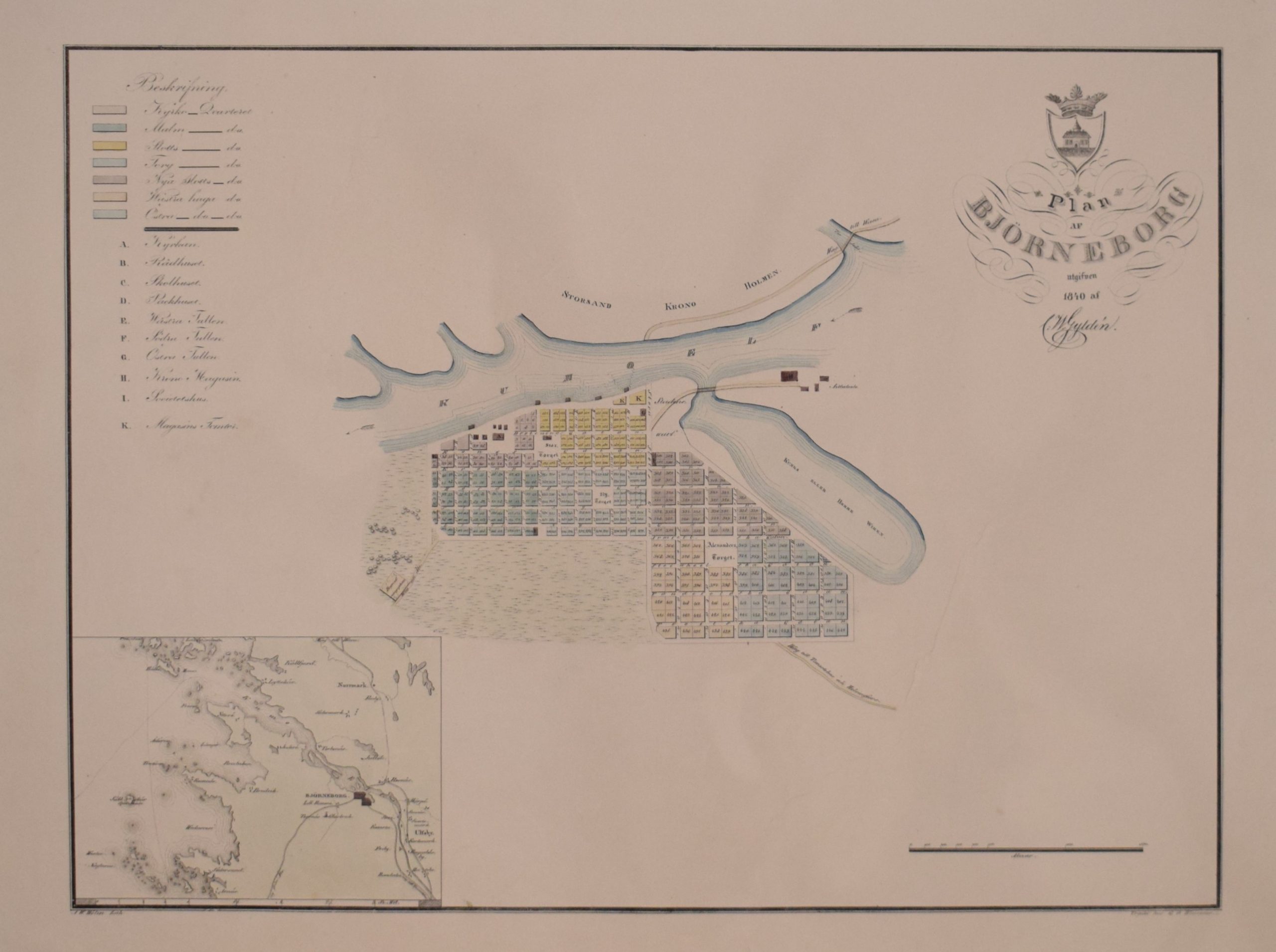C. W. Gyldén Plan af Björneborg (1840)