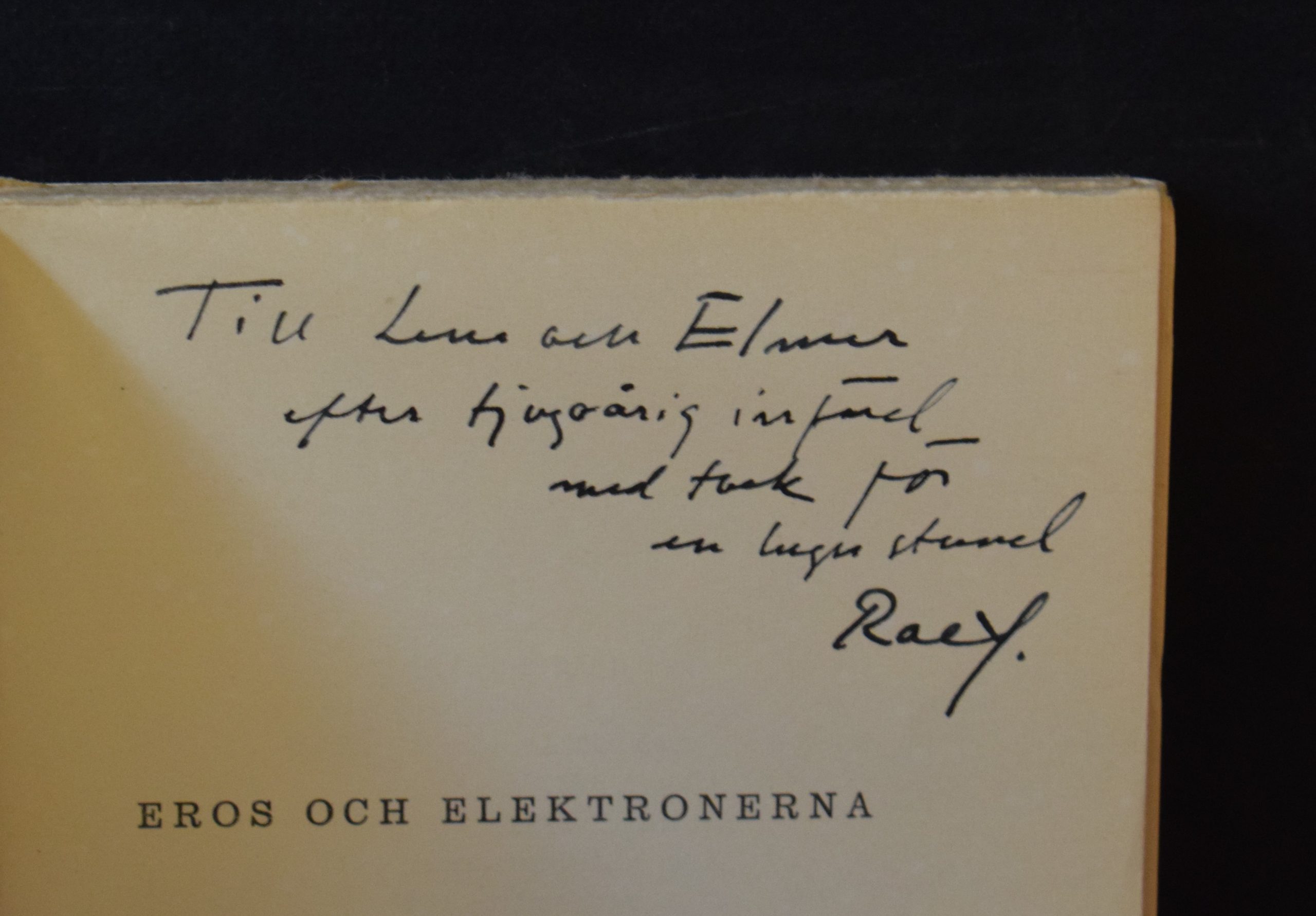 Parland, Ralf: Eros och elektronerna (*dedikation) - Image 2