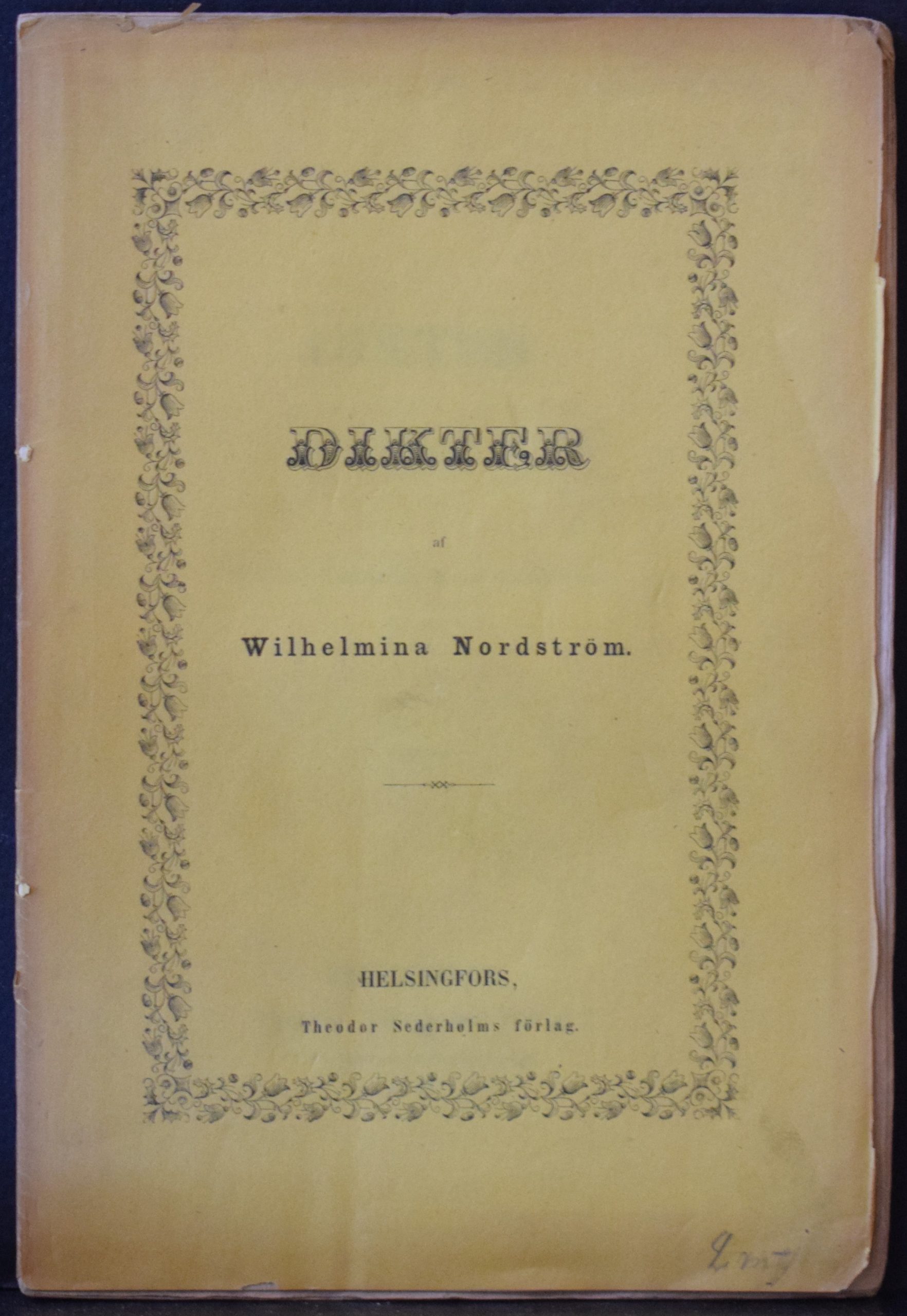 Wilhelmina Nordström Dikter (1861)