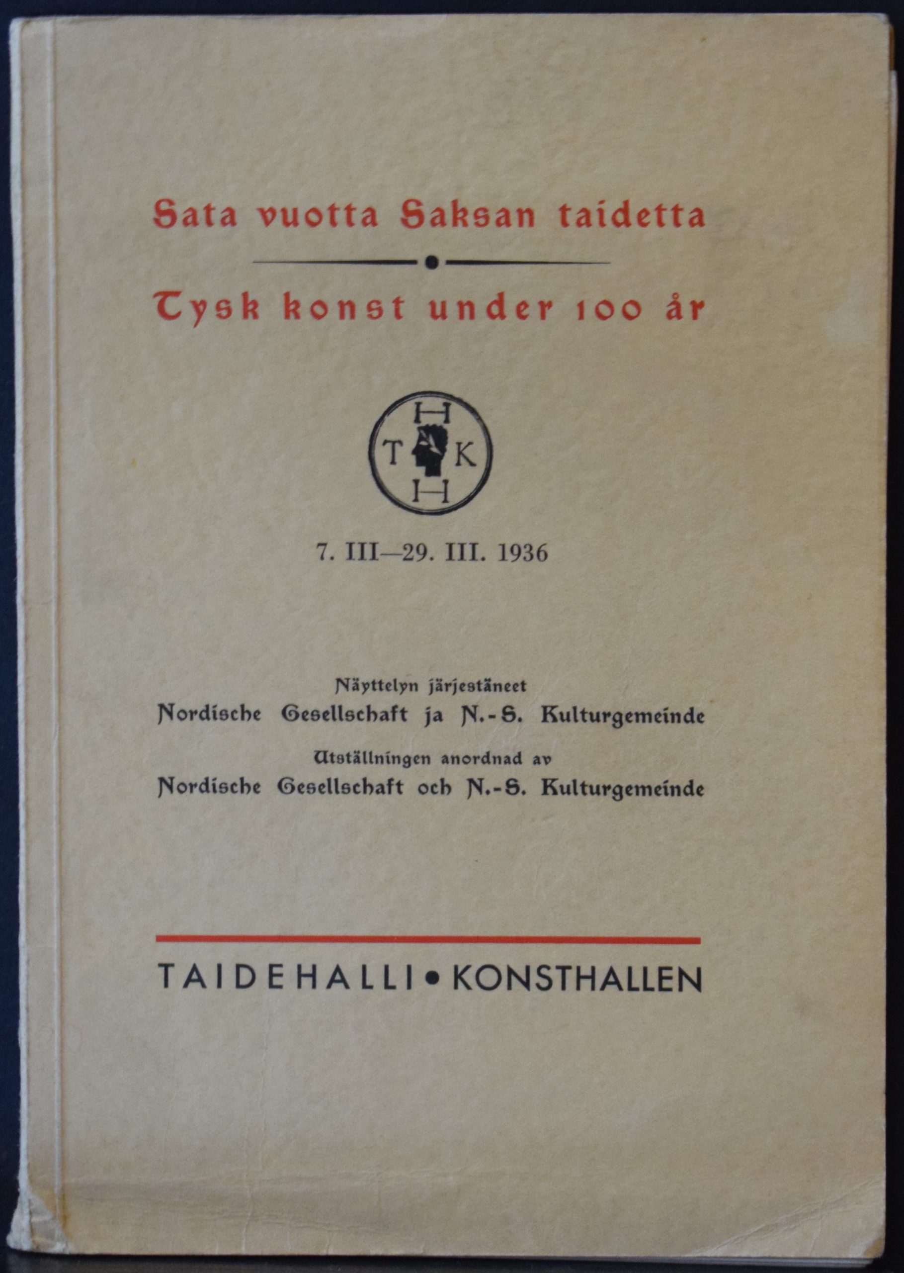 Sata vuotta Saksan taidetta - Tysk konst under 100 år 7.III-29.III.1936