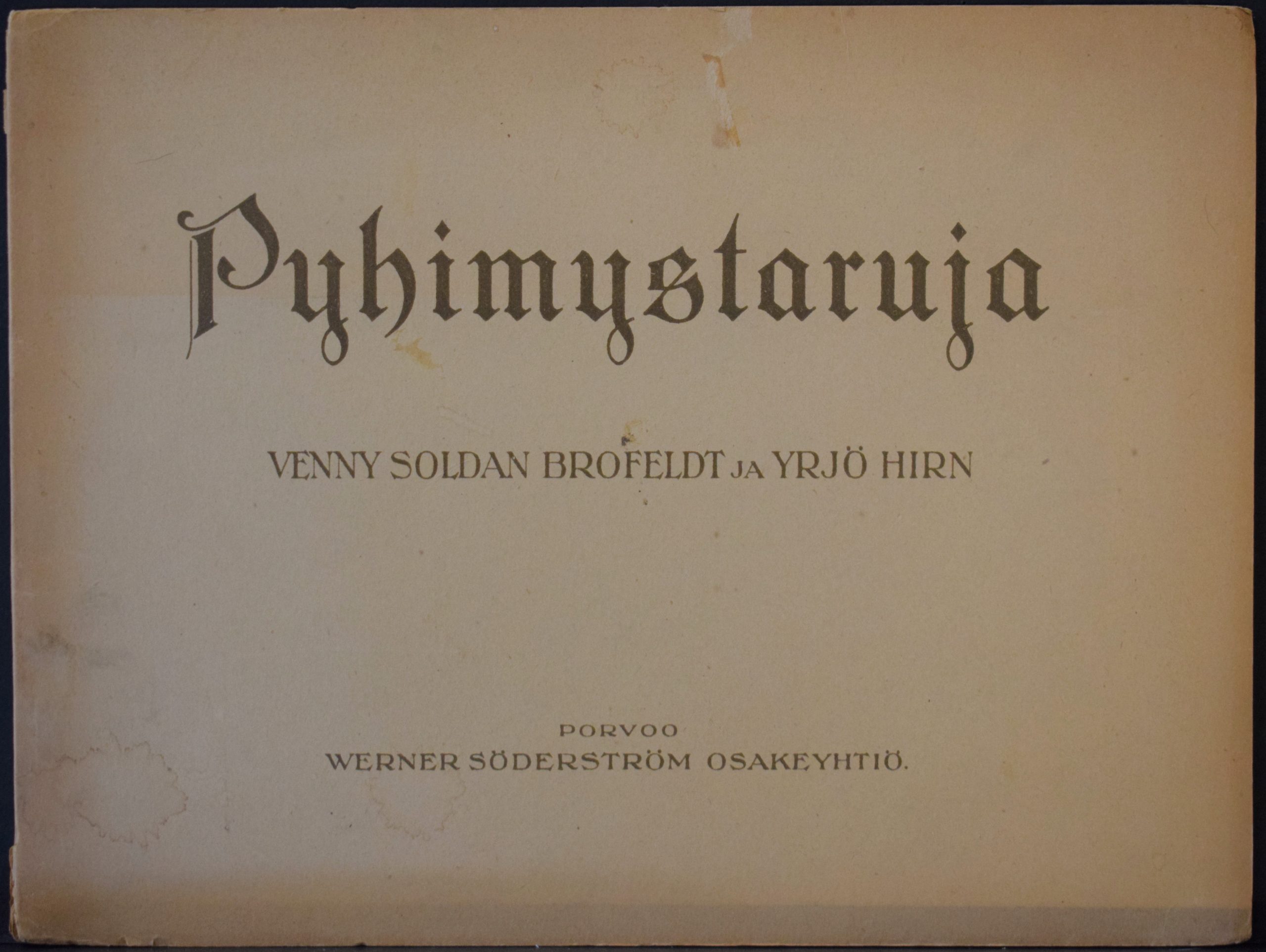Venny Soldan-Brofeldt - Yrjö Hirn Pyhimystaruja (1922)