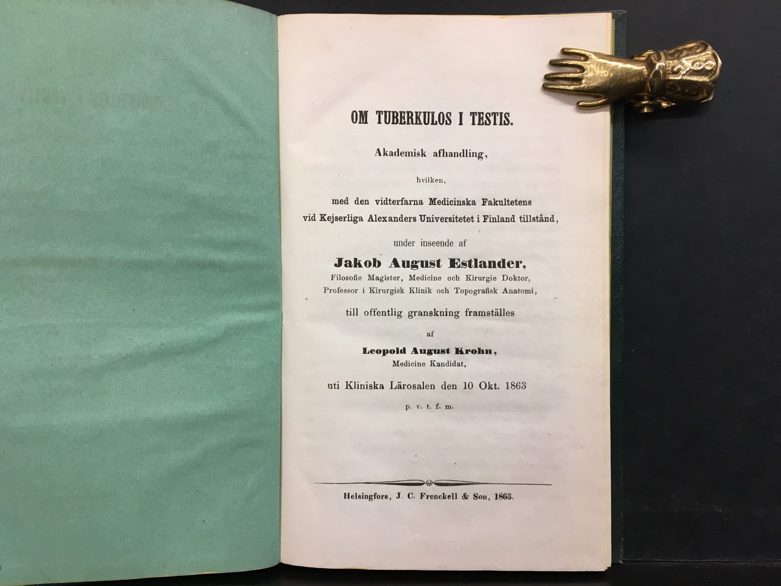 Krohn, Leopold August: Om tuberkulos i testis (1863) - Image 2