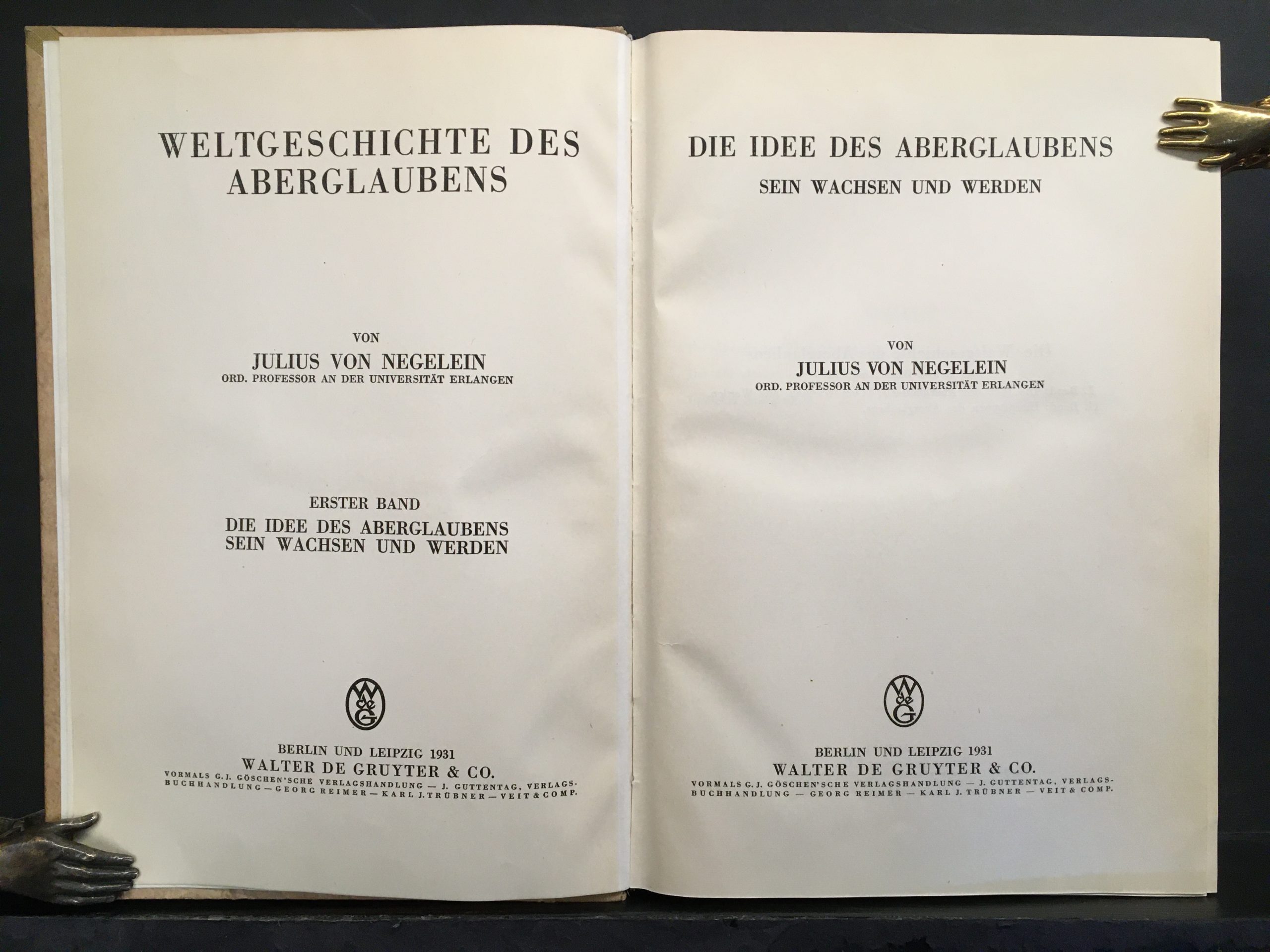 Negelein, Julius von: Weltgeschichte des Aberglaubens. I. Die Idee des Aberglaubens: sein Wachsen und Werden. II. Haupttypen des Aberglaubens - Image 2