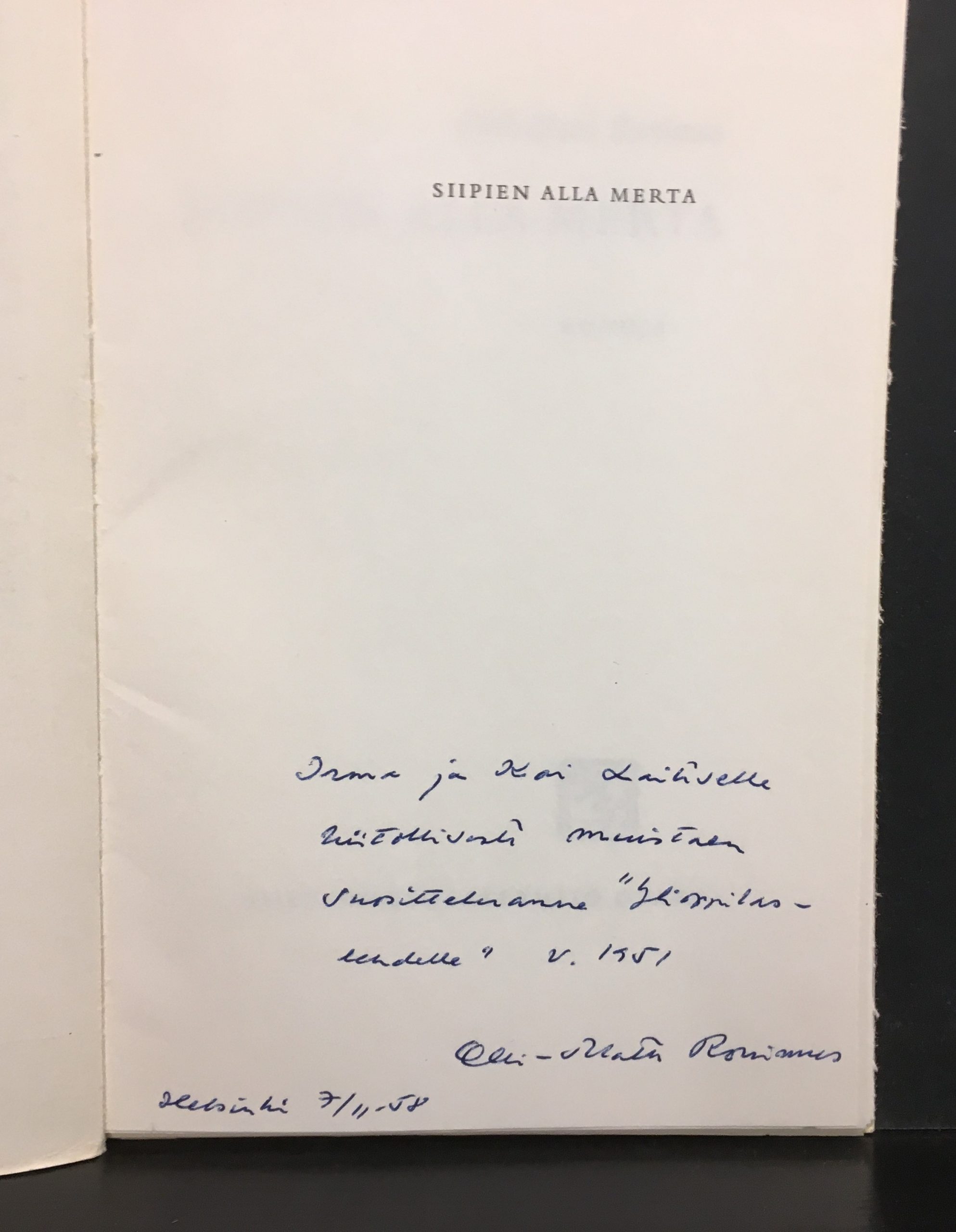 Ronimus, Olli-Matti: Siipien alla merta (*omiste) - Image 2