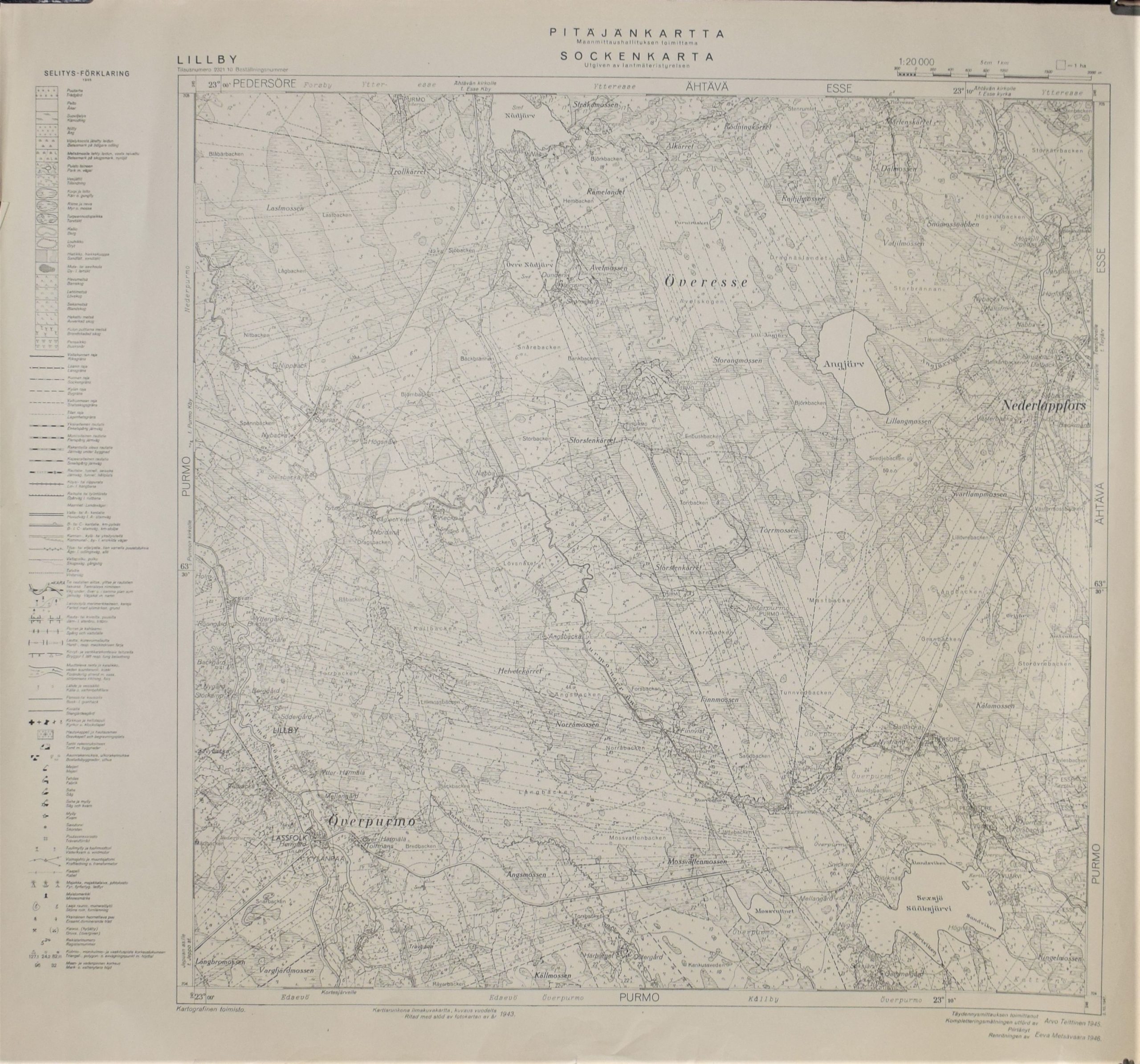 Lillby (1947) Pitäjänkartta – sockenkarta