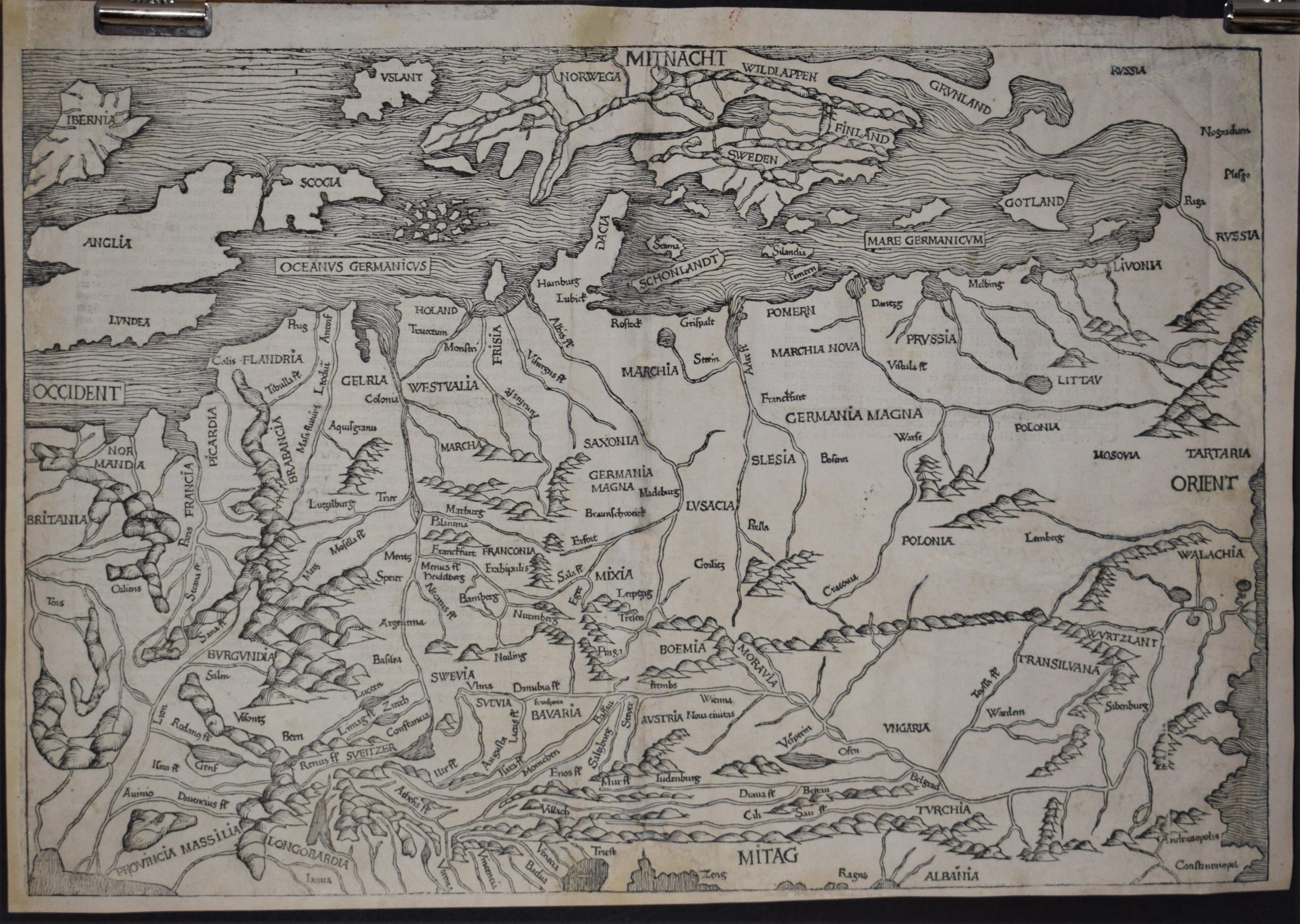 SCHEDEL Germania Magna, Dacia, Norwega Sweden Finland (1493)