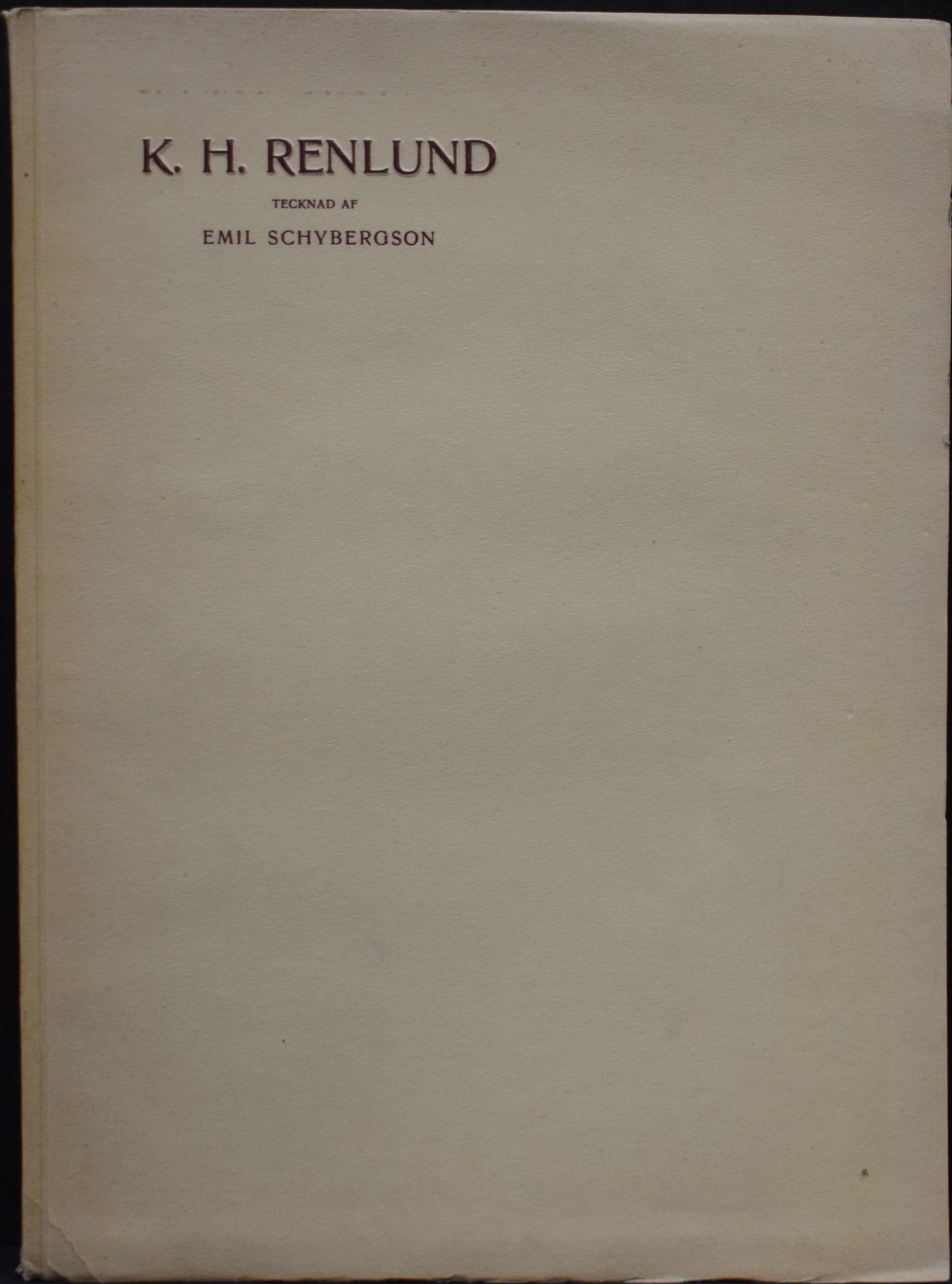 Karl Herman Renlund tecknad af Emil Schybergson (1914)