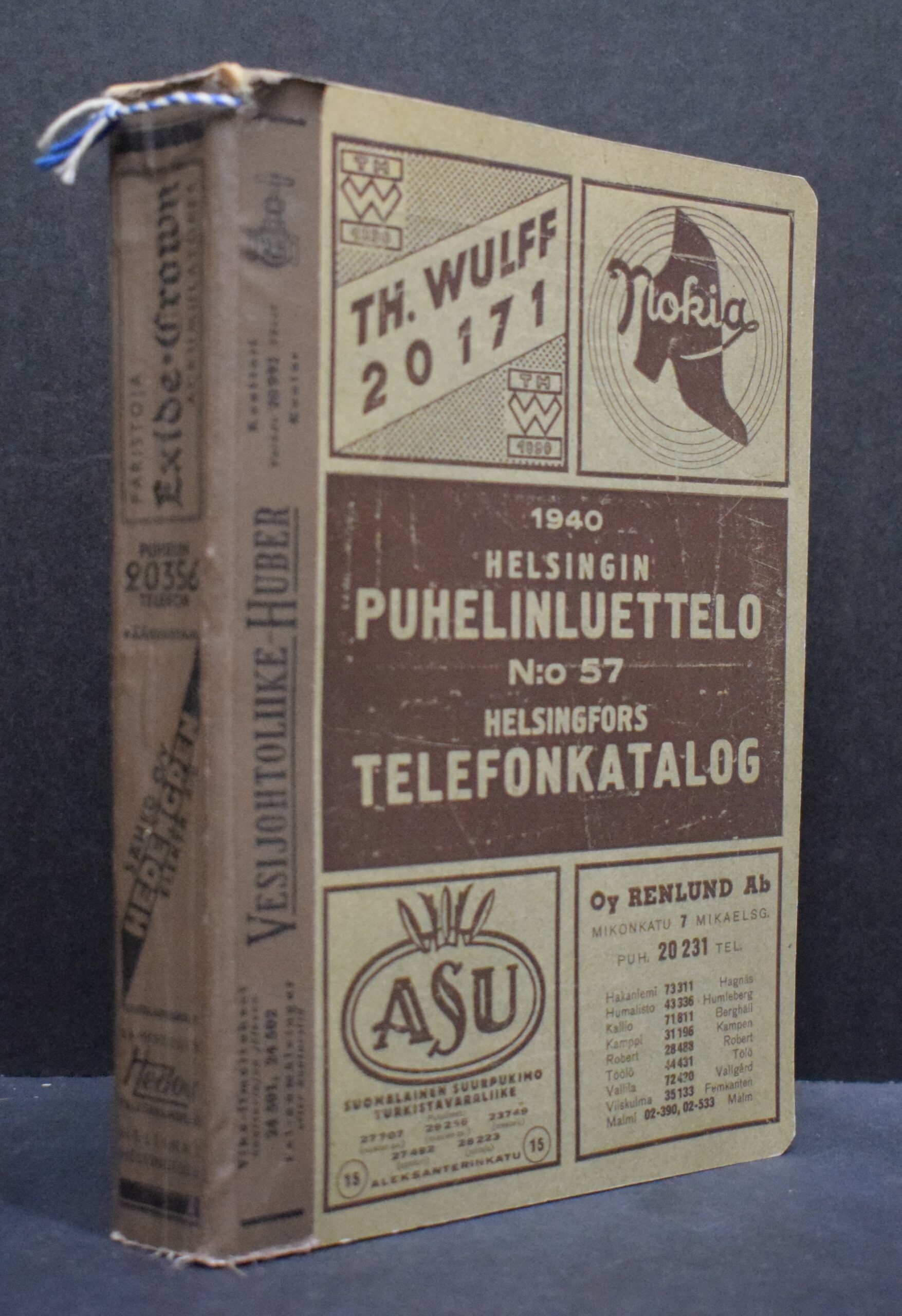 Helsingin puhelinluettelo N:o 57 (1940)