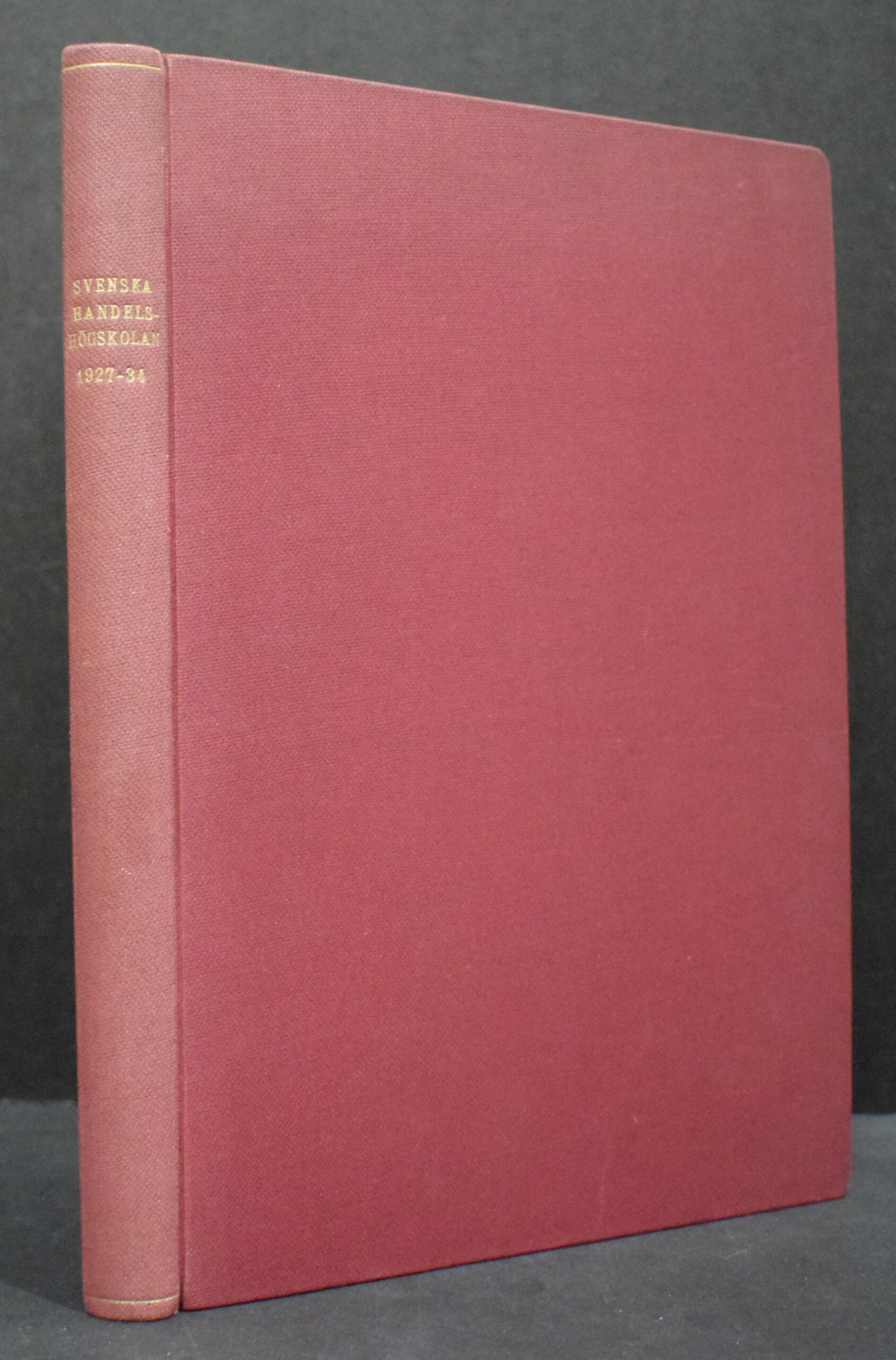 Svenska handelshögskolan 1927-34