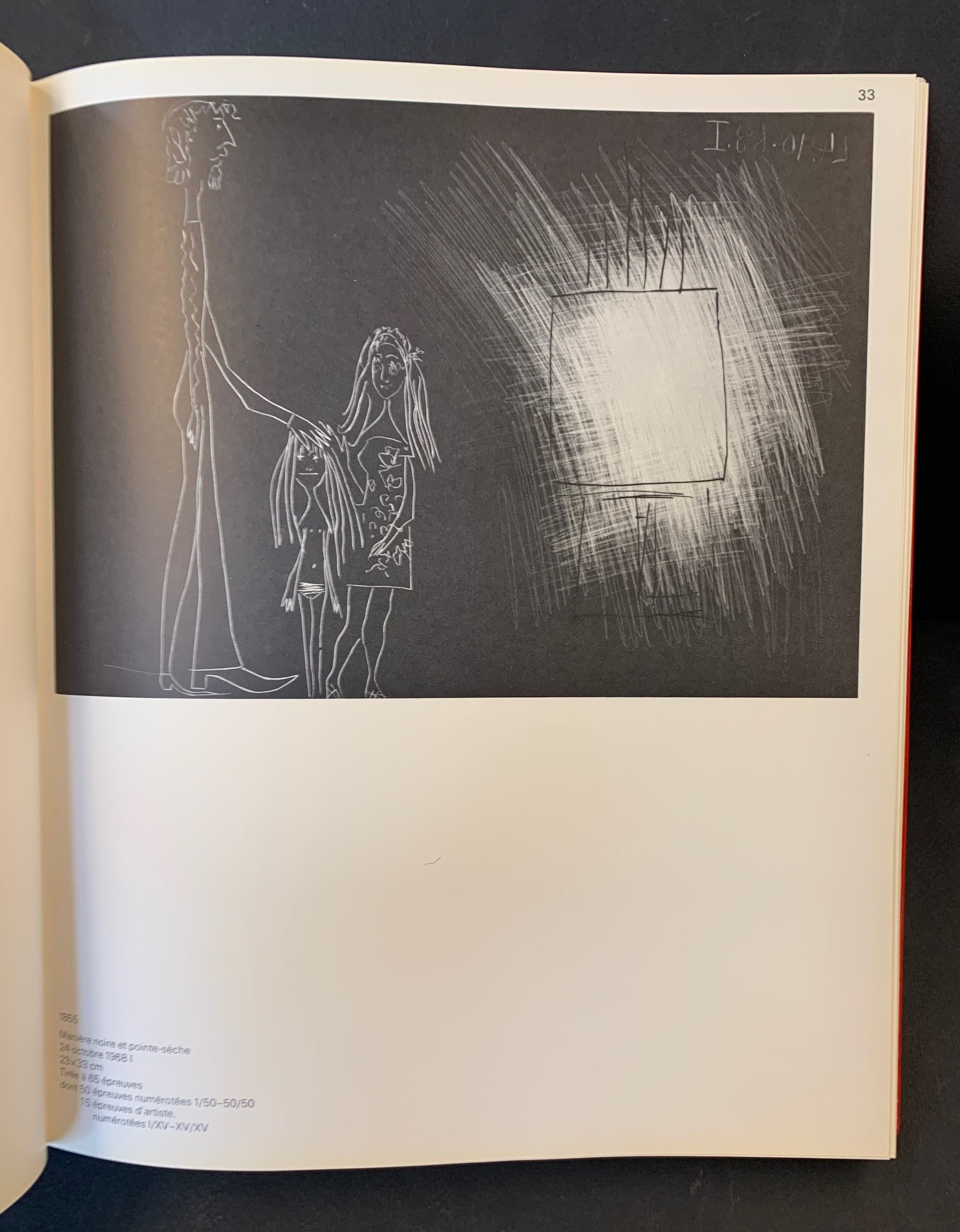 Picasso Catalogue printed graphic work 1970-1972 picture inside book