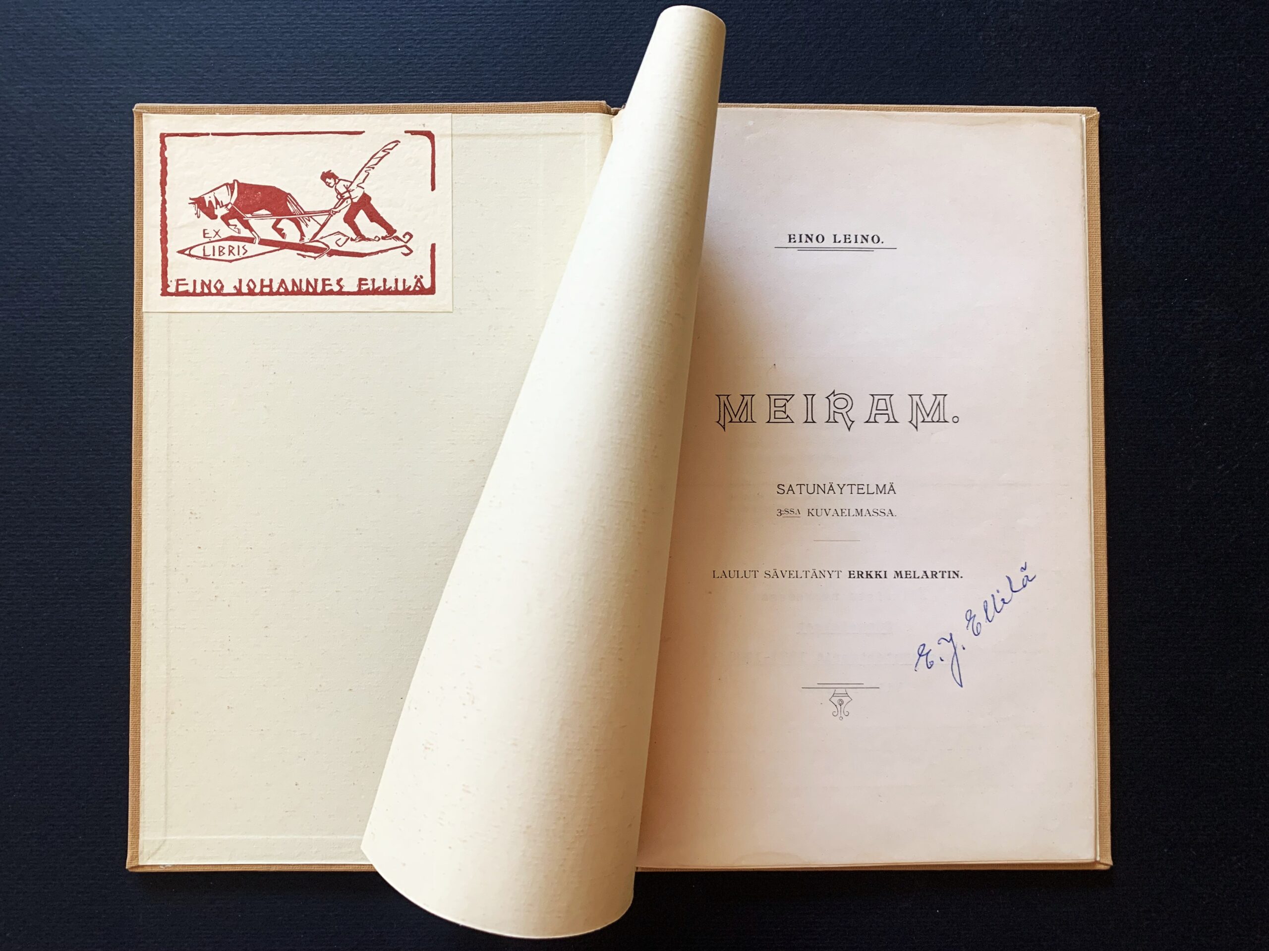 EINO LEINO Meiram (1900) (*E. J. Ellilän nimikirjoitus)